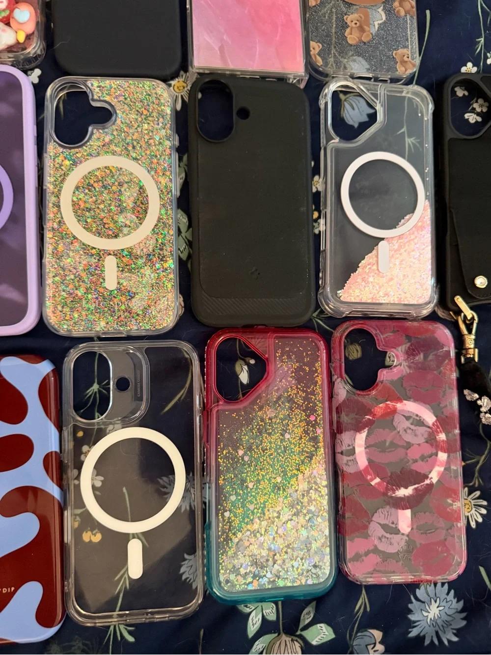 Assorted Pink and Black Phone Cases with MagSafe Compatibility - Multiple Styles